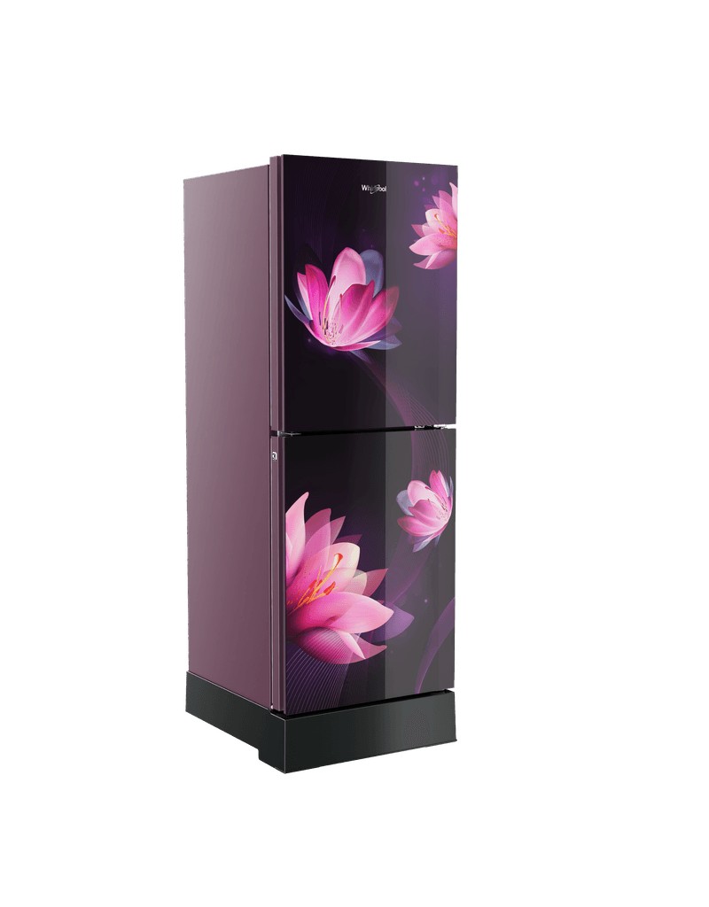 Whirlpool Fresh Magic Pro 236 Liter Glass Door Florina Purple Non-Inverter Refrigerator